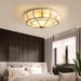 Colonial Glass Drum Ceiling Light-DWHOME