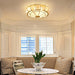 Colonial Glass Drum Ceiling Light-DWHOME