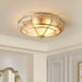 Colonial Glass Drum Ceiling Light-DWHOME
