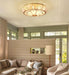 Colonial Glass Drum Ceiling Light-DWHOME