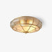 Colonial Glass Drum Ceiling Light-DWHOME