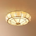 Colonial Glass Drum Ceiling Light-DWHOME