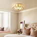 Colonial Glass Drum Ceiling Light-DWHOME