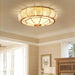 Colonial Glass Drum Ceiling Light-DWHOME