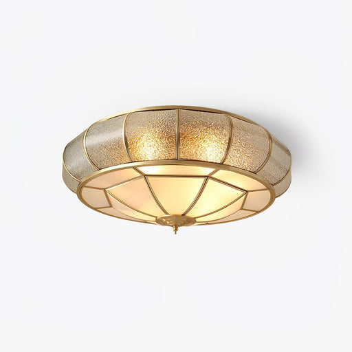 Colonial Glass Drum Ceiling Light-DWHOME