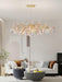 Chandelier en laiton coloré en forme de goutte de pluie et de branche - DWHOME