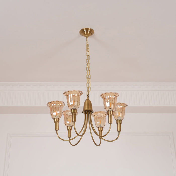 Columbia Brass Chandelier-DWHOME