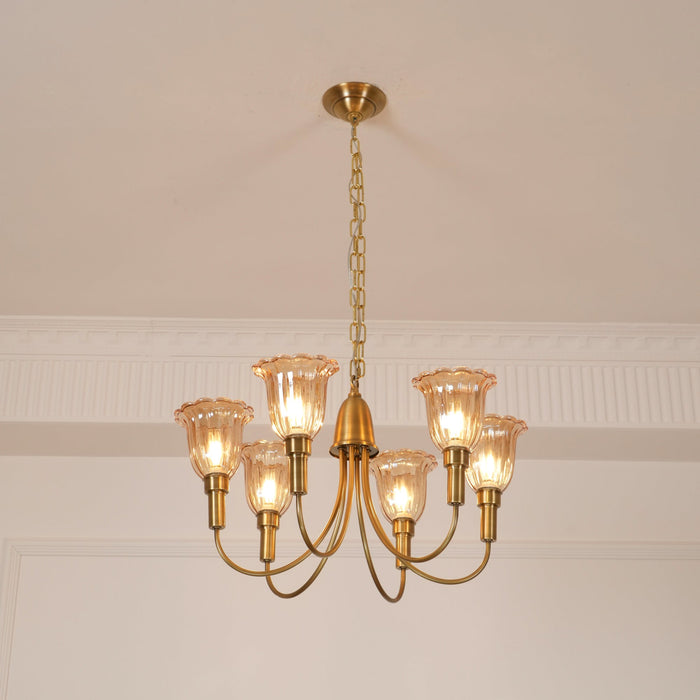 Columbia Brass Chandelier-DWHOME