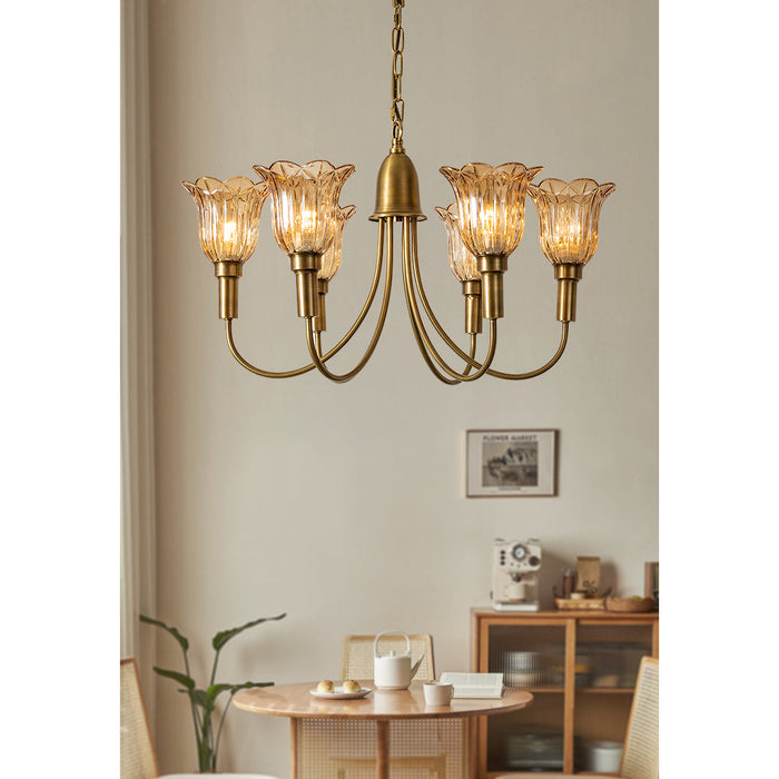 Columbia Brass Chandelier-DWHOME