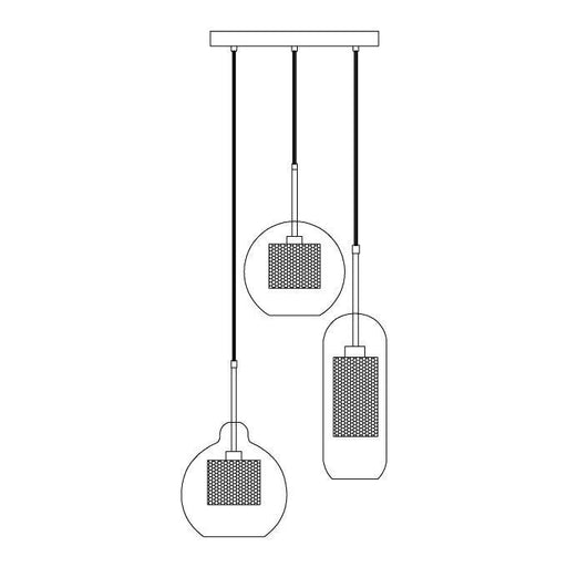 Combined Chiswick Glass Pendant Light-DWHOME