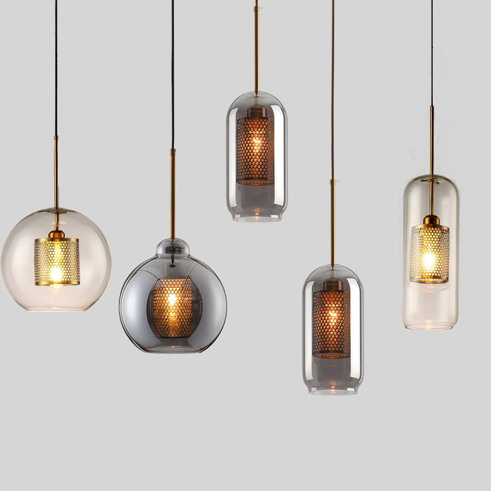 Combined Chiswick Glass Pendant Light-DWHOME