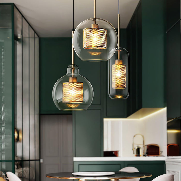 Combined Chiswick Glass Pendant Light-DWHOME