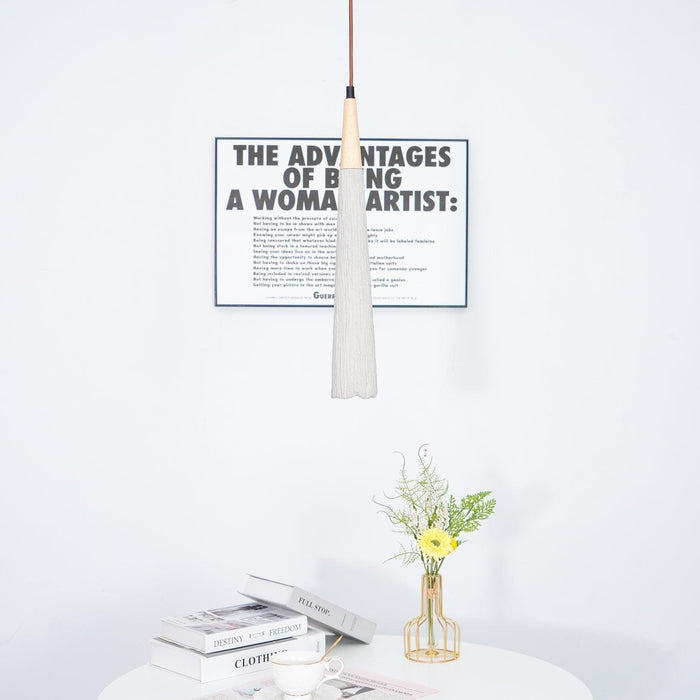 Concrete Pleated Pendant Lamp-DWHOME