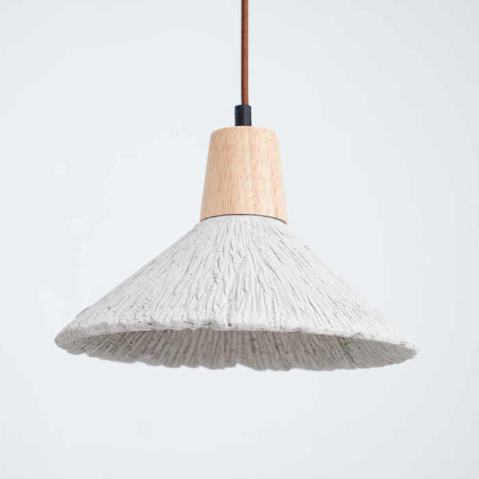 Concrete Pleated Pendant Lamp-DWHOME