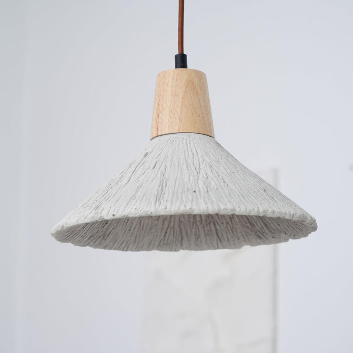 Concrete Pleated Pendant Lamp-DWHOME