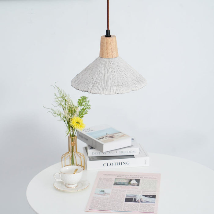 Concrete Pleated Pendant Lamp-DWHOME
