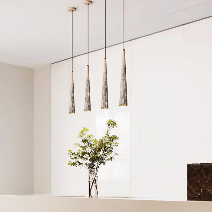 Concrete Pleated Pendant Lamp-DWHOME