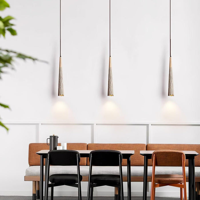 Concrete Pleated Pendant Lamp-DWHOME