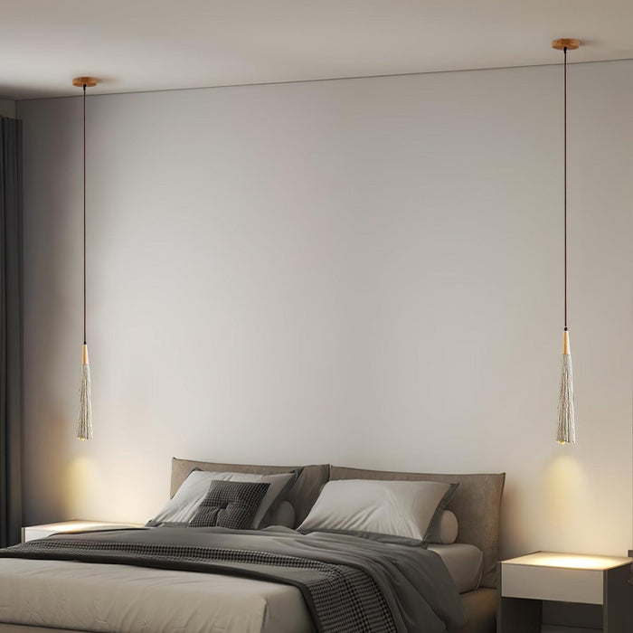 Concrete Pleated Pendant Lamp-DWHOME