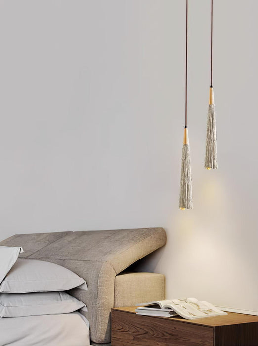 Concrete Pleated Pendant Lamp-DWHOME