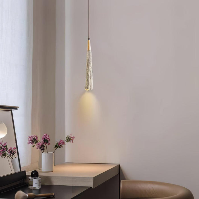 Concrete Pleated Pendant Lamp-DWHOME