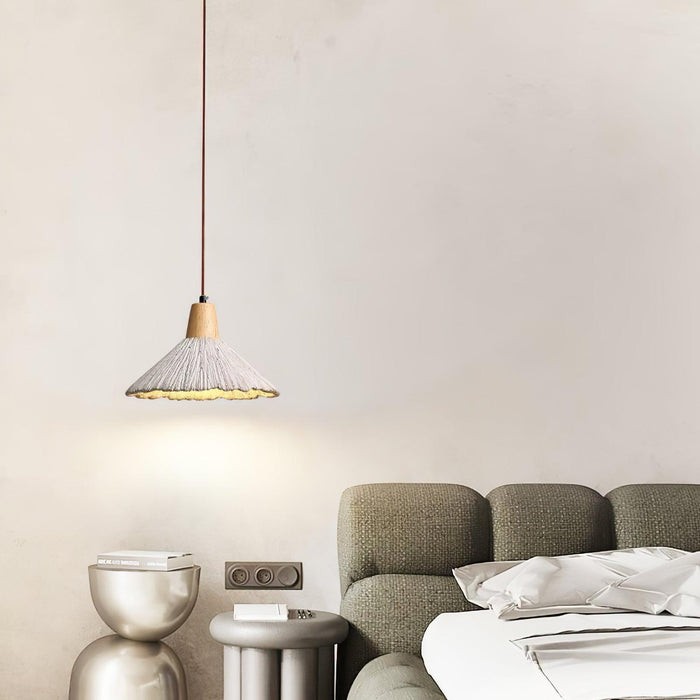 Concrete Pleated Pendant Lamp-DWHOME