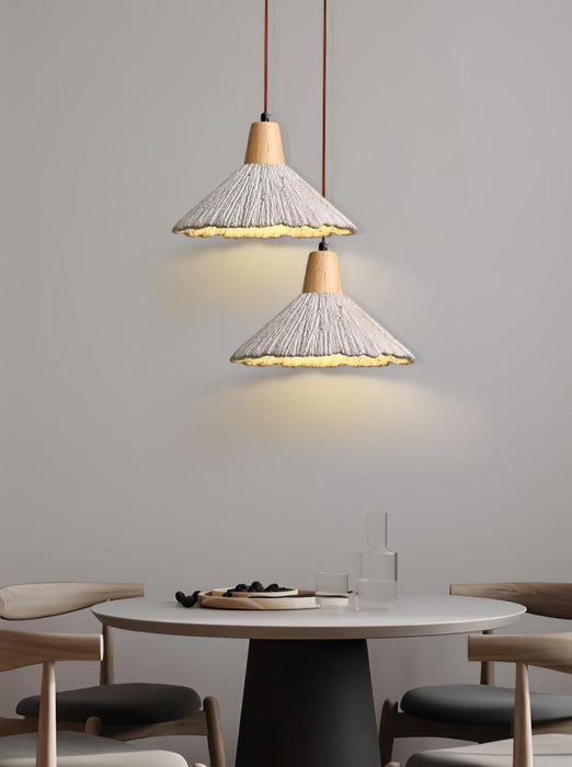 Concrete Pleated Pendant Lamp-DWHOME