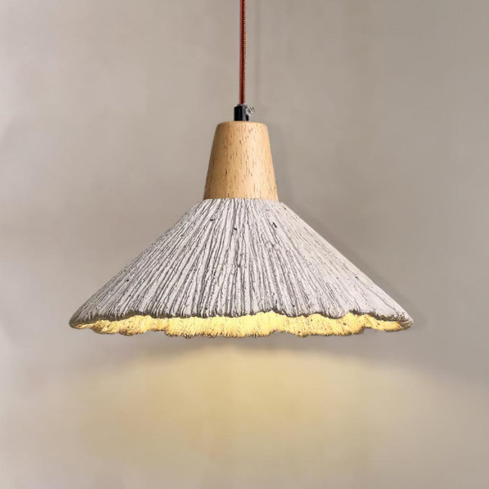 Concrete Pleated Pendant Lamp-DWHOME