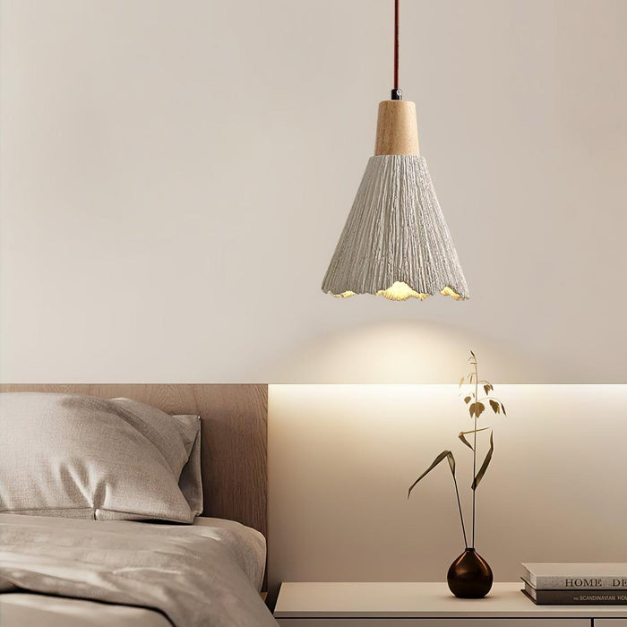 Concrete Pleated Pendant Lamp-DWHOME