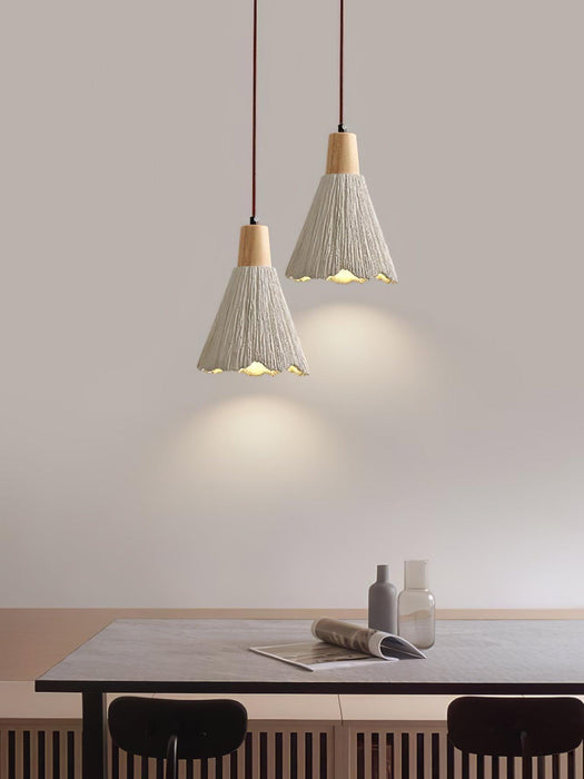 Concrete Pleated Pendant Lamp-DWHOME