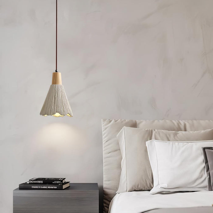 Concrete Pleated Pendant Lamp-DWHOME