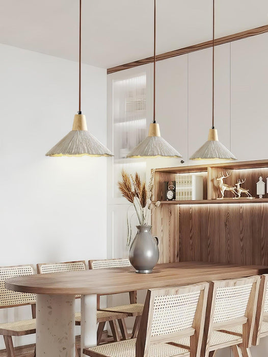 Concrete Pleated Pendant Lamp-DWHOME