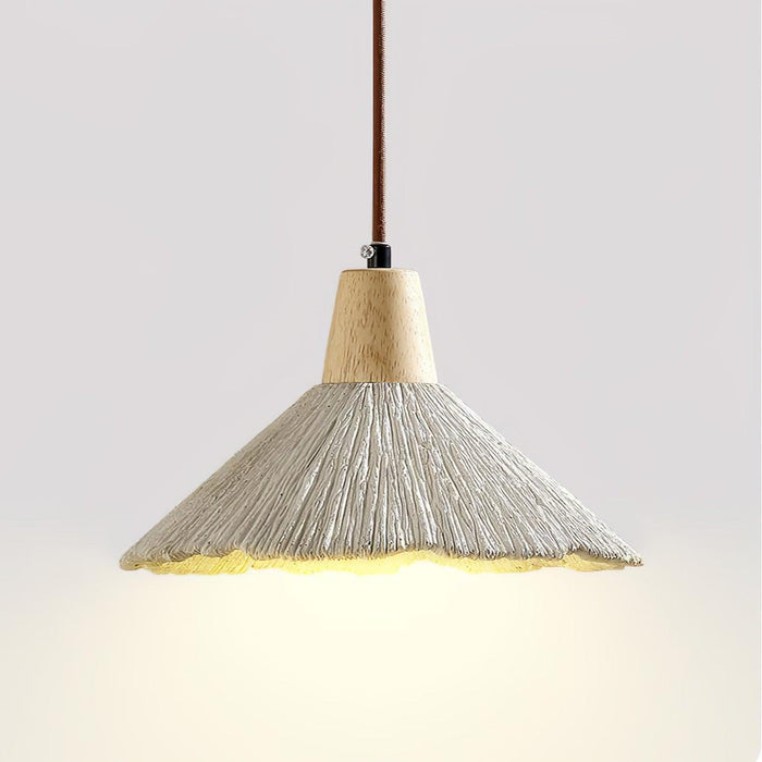Concrete Pleated Pendant Lamp-DWHOME