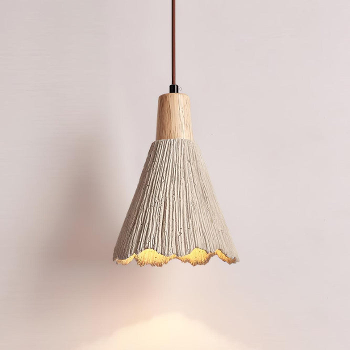 Concrete Pleated Pendant Lamp-DWHOME