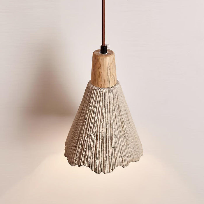 Concrete Pleated Pendant Lamp-DWHOME