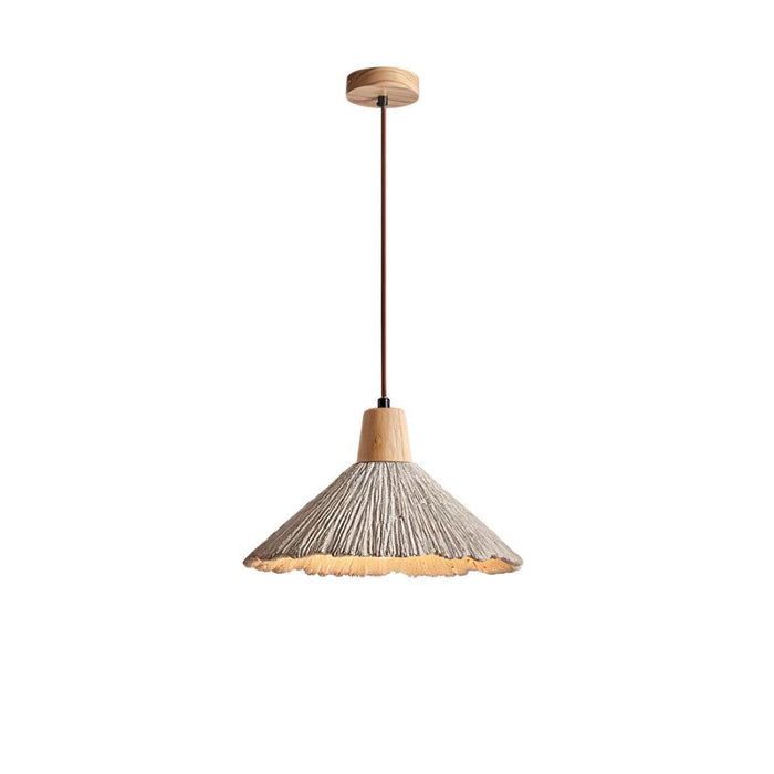 Concrete Pleated Pendant Lamp-DWHOME