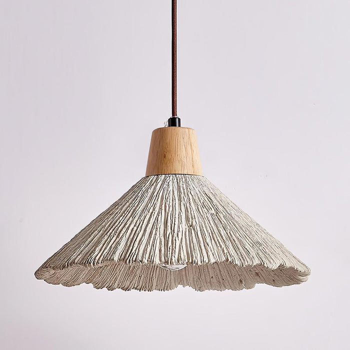 Concrete Pleated Pendant Lamp-DWHOME
