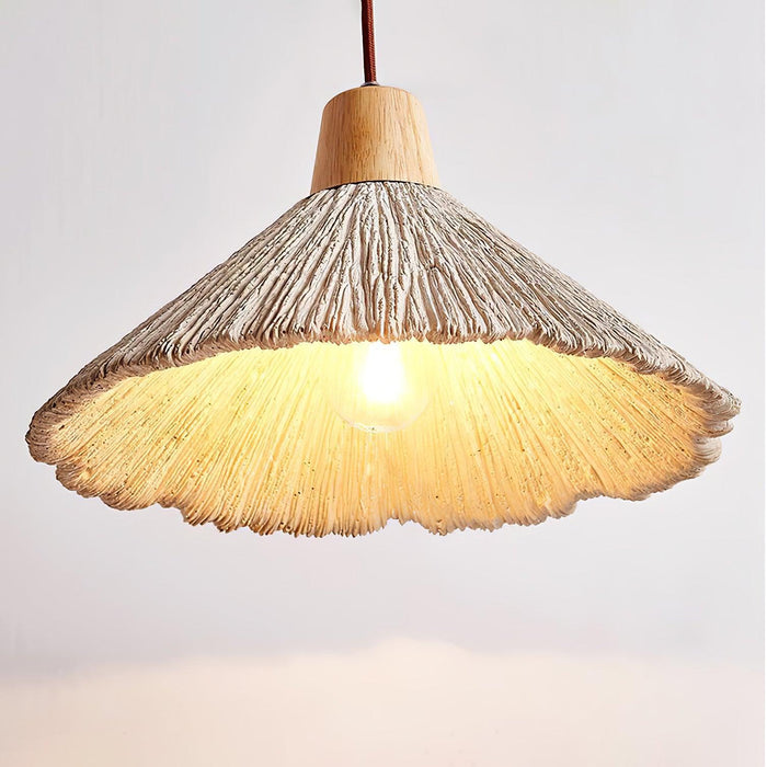 Concrete Pleated Pendant Lamp-DWHOME