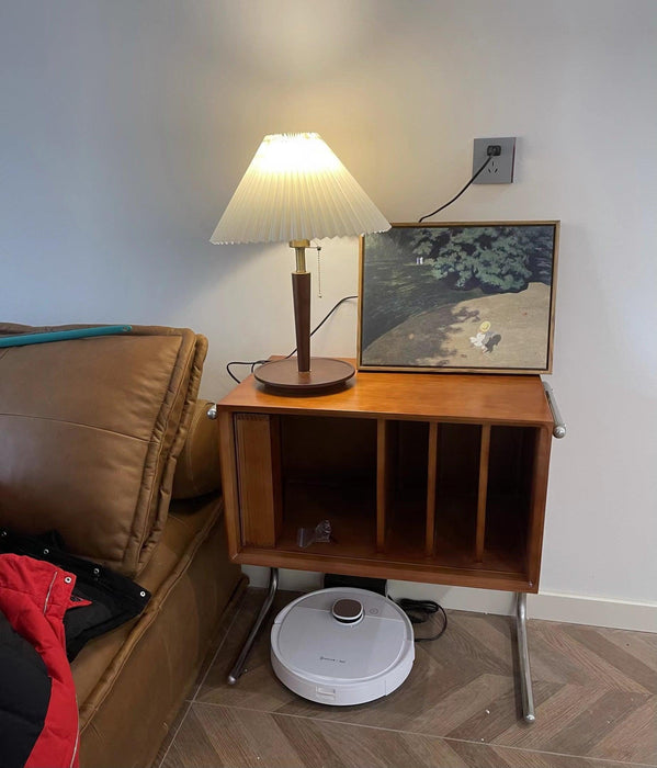 Cone Pleated Fabric Table Lamp-DWHOME