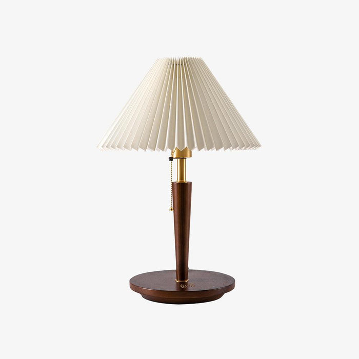 Cone Pleated Fabric Table Lamp-DWHOME