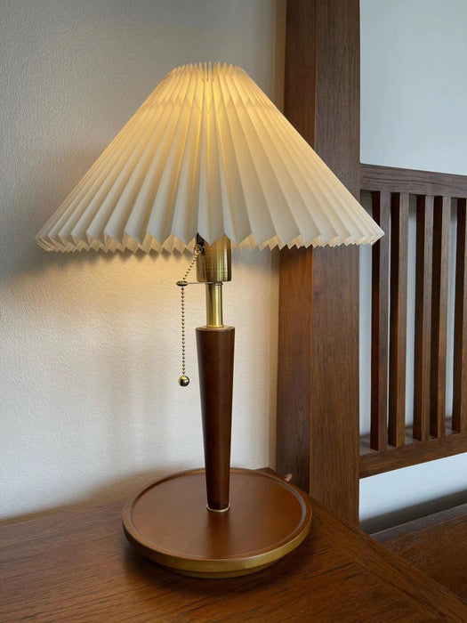 Cone Pleated Fabric Table Lamp-DWHOME
