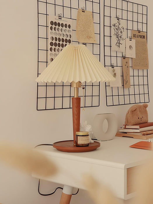 Cone Pleated Fabric Table Lamp-DWHOME