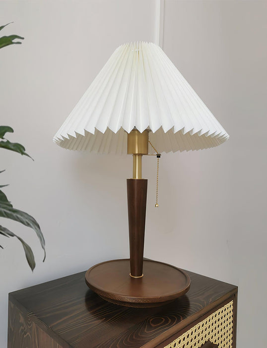 Cone Pleated Fabric Table Lamp-DWHOME