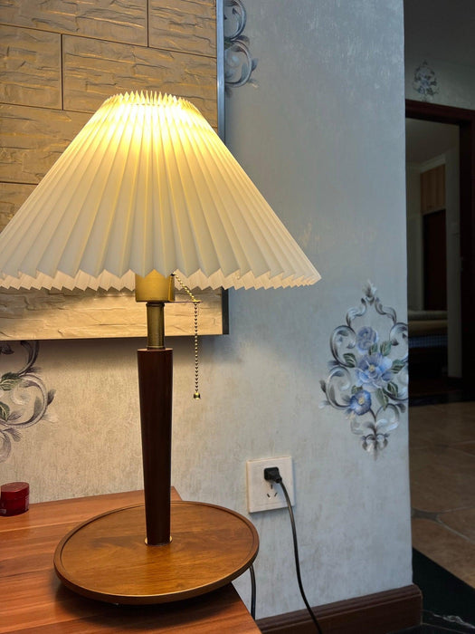 Cone Pleated Fabric Table Lamp-DWHOME