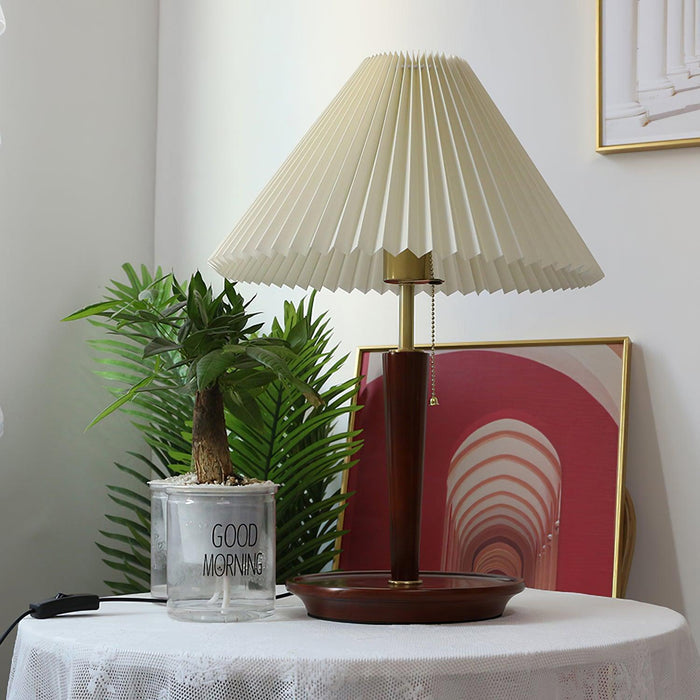 Cone Pleated Fabric Table Lamp-DWHOME