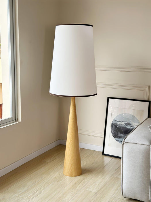 Faux Wood Conical Floor Lamp - DWHOME