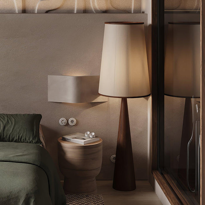 Faux Wood Conical Floor Lamp - DWHOME