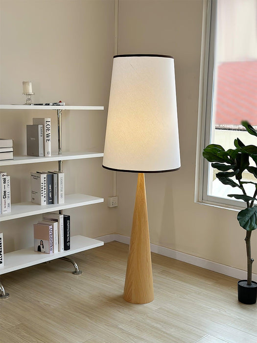 Faux Wood Conical Floor Lamp - DWHOME