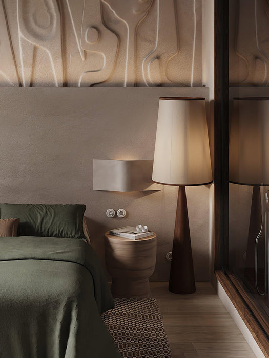 Faux Wood Conical Floor Lamp - DWHOME
