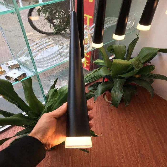 Contemporary Black LED Pendant Light for Stairwell - DWHOME